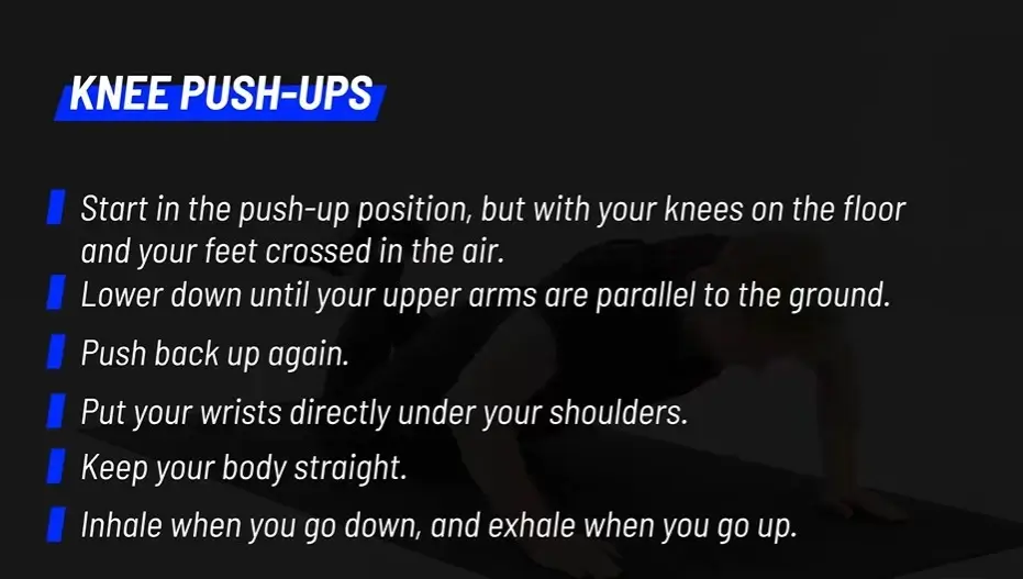how to do knee push ups