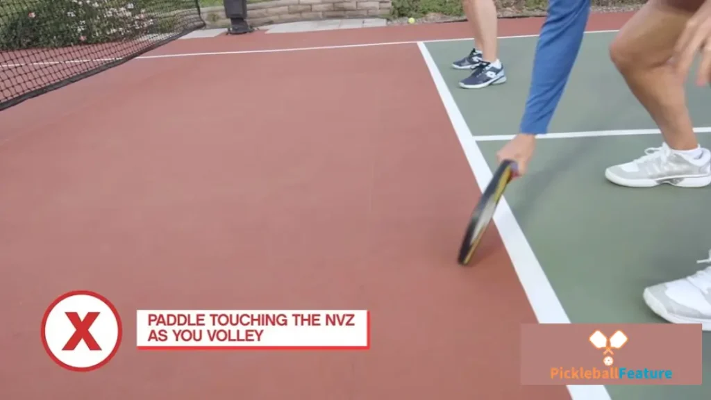 Fault (Paddle touching the non volley zone as volley)