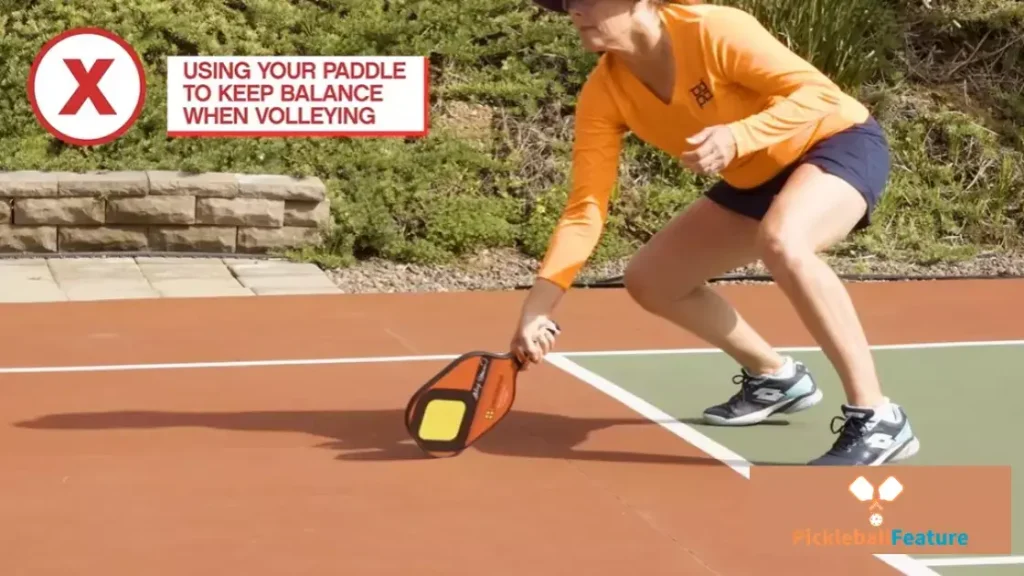 Non volley zone fault: Use of Paddle to keep balance